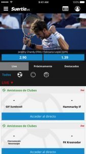 Suertia aplicación apuestas